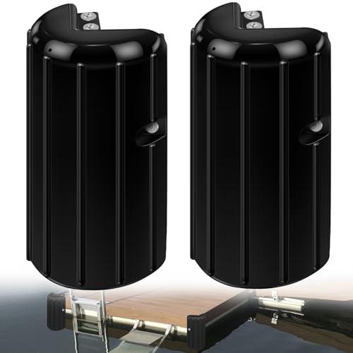 FBULWSEC Heavy-Duty Dock Bumpers Dock Corner Bumper Fenders - Inflatable Marine Corner Dock Protection 8" x 16" UV Resistant PVC, Protects Boats & Docks Edge from Collision Damage, Black
