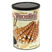 Peter DeBeukelear Creme De Pirouline Rolled Wafers, French Vanilla, 14-Ounce Tins Pack of 6