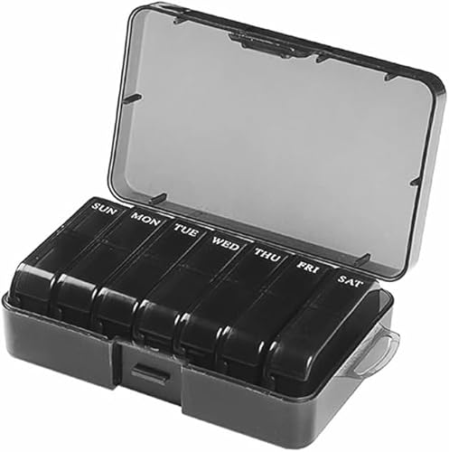 薬ケース ピルケース 7日間サプリメント収納ケース 魚油 ビタミン 錠剤 14分割 くすりいれ 1週間 1日2回 飲み忘れ防止 携帯用 持ち運びやすい コンパクト 魚油 ビタミン 錠剤 防水 週間薬箱 整理整頓ケース 毎日のピルケース 便利 旅行 小型収納