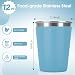 Vermida Stainless Steel Cups for Kids and Toddlers Unbreakable, 12oz Stainless Steel Kids Cups with Silicone Sleeves Sweat Proof, Reusable Metal Cup for Home Party & Outdoors, BPA Free (6 Pack)