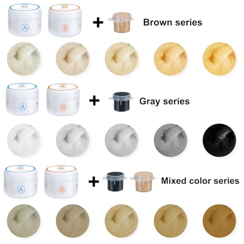Tub Porcelain Tile Shower Repair Kit (Color Match), 3.7oz Fiberglass Repair Kit, Porcelain Repair Kit White, Bathtub Porcelain Tile Sink Acrylic tub Repair Kit,Tub Chip Crack Fix Almond Biscuit Beige - Thumbnail 2
