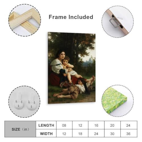 Poster classique Rest William Adolphe Bouguereau impression d'art premium 20 x 30 cm - 4