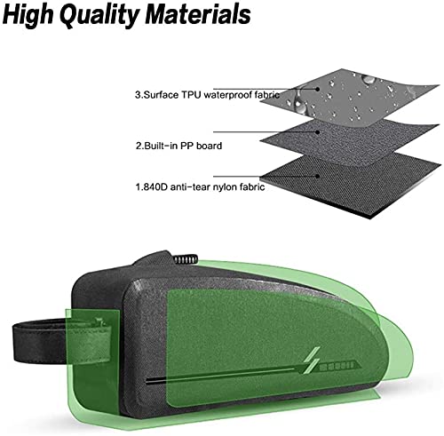 Bolsa de bicicleta impermeable SSDD viga superior protección total de 1L 4