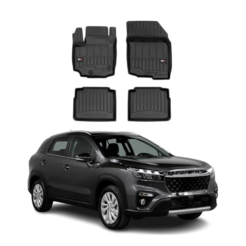 OMAC - Tapis de Sol 3D TPE Premium Compatible avec Suzuki SX4 S-Cross All Grip Hybrid | Revêtement de Sol pour Voiture - Intérieur antidérapant - Bords Hauts - Noir