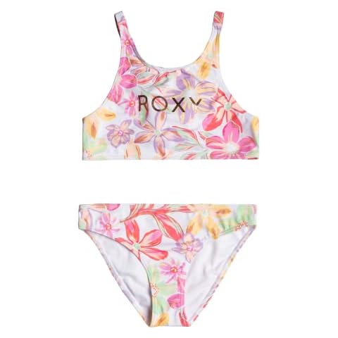 Roxy Girls' Tropical Time Crop Top Swimsuit Set Cover