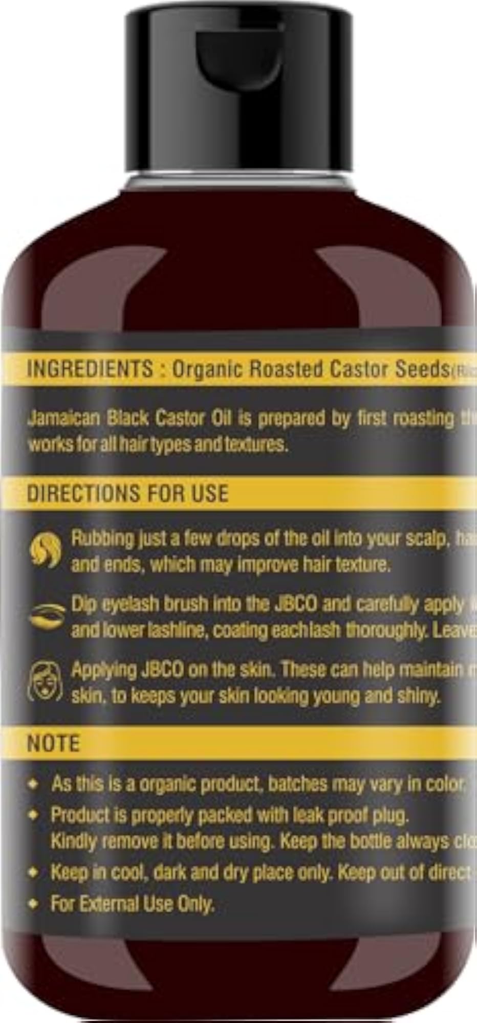 Organic Jamaican Black Castor Oil, 300ml