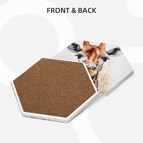 Dessous de verre en céramique lot de 6 avec support pour table basse - 3