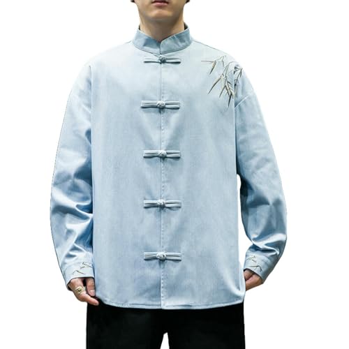 Chemise décontractée brodée style chinois idéale pour vos sorties et week-ends