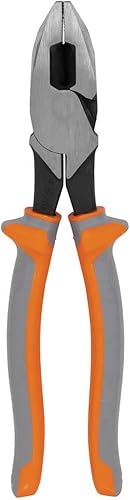 Miniatura 8 de Klein Tools 2139NERINS Alicates de corte lateral aislados, 1000 V, fabricados en Estados Unidos, diseño de alto apalancamiento, cuchillos
