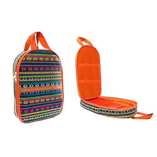 Camp Kitchen Gear Camping Cooking Utensils Set Large Capacity Storage Portable Picnic Cookware Bag Great for Picnics, RVs Parties Travel Camping Cookware Accessories (Orange)