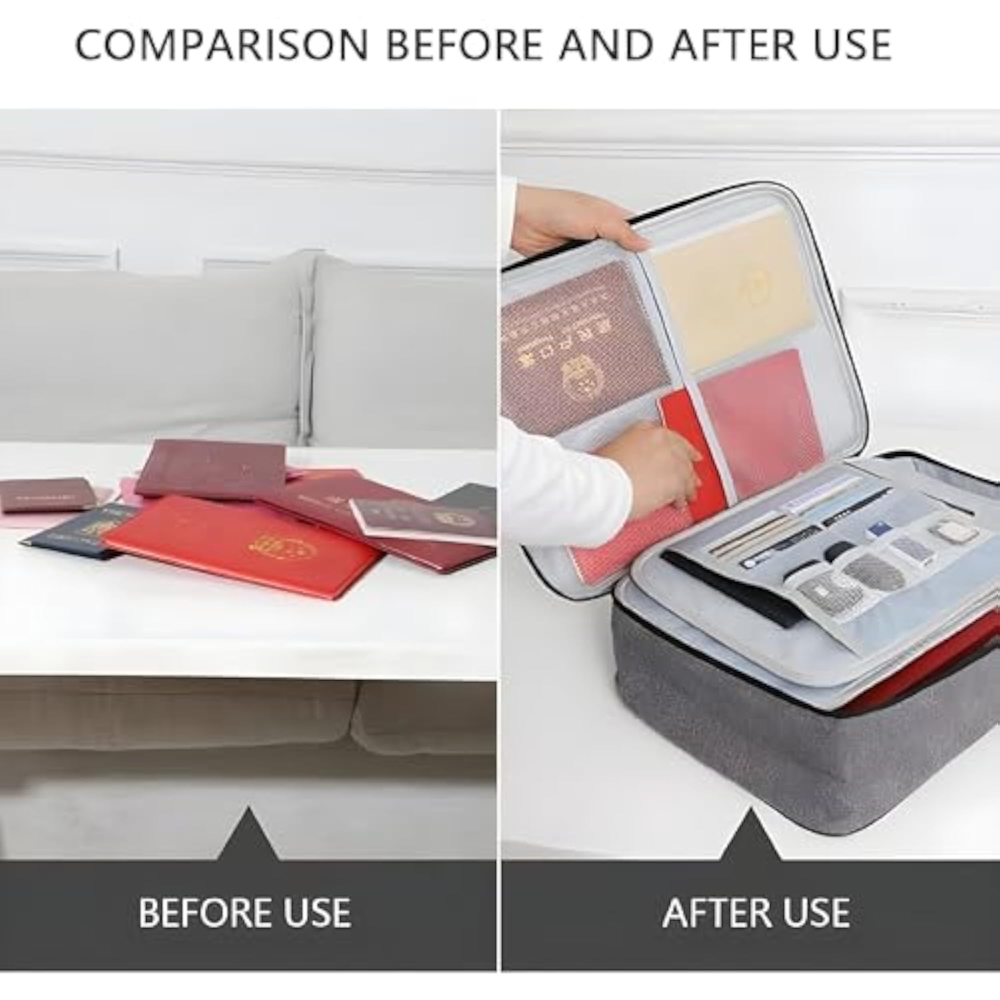 Travel Document Organizer Bag, Passport Holder