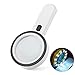 Magnifying Glass with Light, Gemwon Large 30X Lighted Magnifier, Handheld & LED Illuminated, Premium Magnify Glass for Reading, Jewelry, Fire Starting, Macular Degeneration