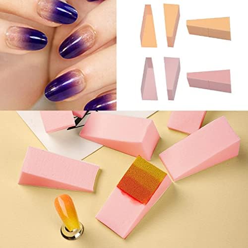 48 Pcs Makeup Sponges, Reusable Make Up Sponge Cosmetic Wedges Latex Free Small Face Sponge Triangle Nail Art Sponges Beauty Blenders Blending Sponge for Foundation