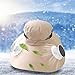Hat with Fans Solar Power, Fan Hat, Solar & USB Charging, Strong Wind, Sun Protection, Enhancing Ventilation