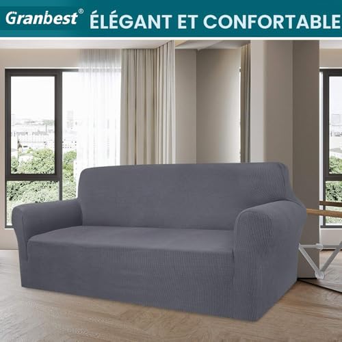 Housse canapé extensible 3 places antidérapante Granbest
