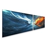 islandburner Bild auf Leinwand Phoenix Kampf Himmel Feuer 