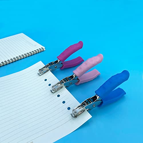 Single Hole Punch 1/4” Paper Hole Puncher for Crafts, One Hole Puncher with Blue Soft Grip Handle for Kids and Adults, Handheld Circle Punch for Paper Crafts in Home, Office, Classroom - Image 6