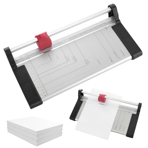 Papierschneider A4, Metall Rollenschneider, Papierschneidemaschine, A4 Manuelle Guillotine, Schneidâ€¦ – Miniatur