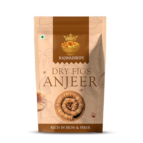Image of RAJWADIRIPE Premium Dried Figs (Anjeer), Rich in Fibre and Minerals, Fat-Free (250GM)