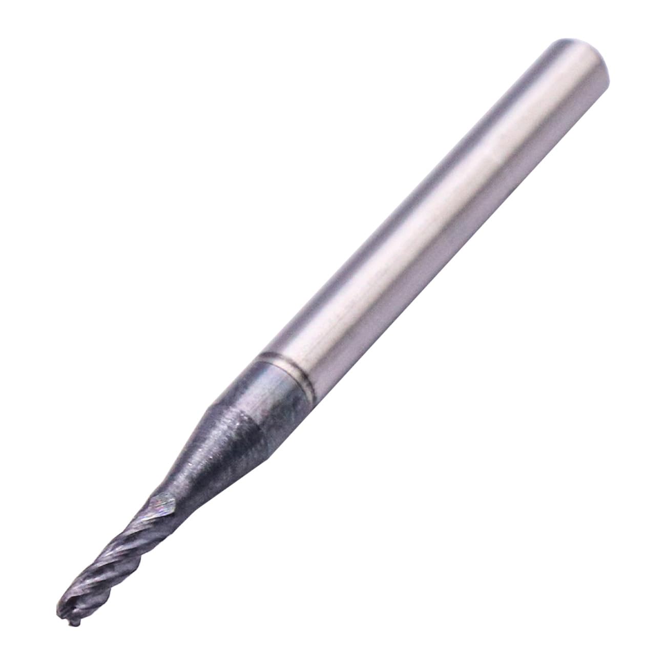 Ball Nose Solid Carbide End Mill Cutter Set(5Pcs, 1/16"), AlTiN Coated, 4 Flute, 30° Helix, 1/16" Cutting, 1/8" Shank, 1/4" LOC, 1-1/2" OAL for Milling Stainless Steel, Hardened Steel, Alloy Steel