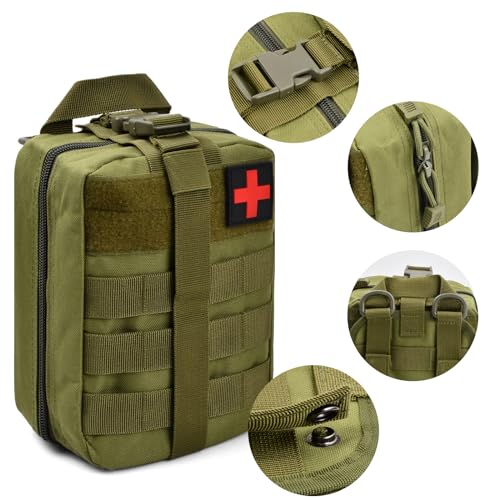Bolsa de primeros auxilios impermeable táctica vacía pequeña MOLLE 4