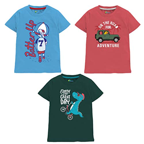 Image of Real Basics Boy's Regular Tshirt(Pack of 3)