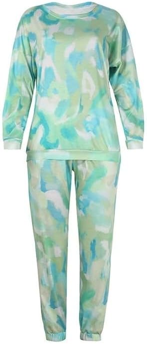 Women Casual Loose-fit Suit Fashion Printing Long Sleeve Jacket Green Sweatshirt Fleece Sweater
