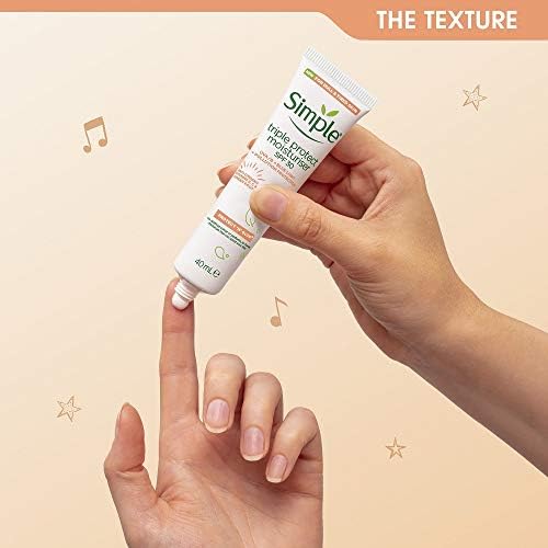 Simple Protect 'N' Glow 3x protection against UVA & UVB rays, blue light and pollution Triple Protect Moisturiser SPF 30 all-day hydrating face cream 40 ml
