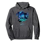 Avatar Na'vi in Pandora Jungle at Night with Logo Pullover Hoodie