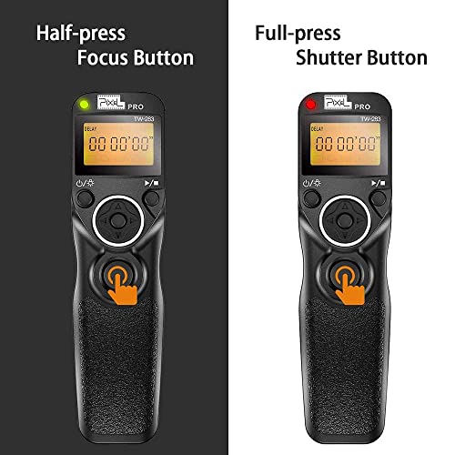 Pixel Timer Shutter Release Remote Control Tw283-Dc0/Dc2 Compatible With Nikon D850 D810 D800 D700 D500 D300 D300S D200 D40S Z7 Z6 Z5 Z50 Df D5600 D3100 D3200 D3300 D5000 D90 D7000 D7100 D7200 D7500 #TOP6