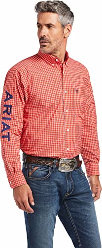 ARIAT Men's Pro Team Percey Classic Long Sleeve Shirt (XX-Large, Grenadine)