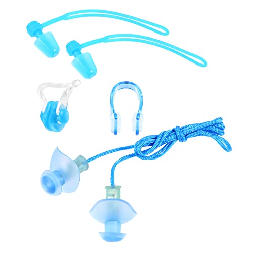 KICHOUSE Nose Clip Ear Plug Set Unisex Swimming Earplugs Nasal Splint Leak-Proof Water Ear Plugs for Swimming