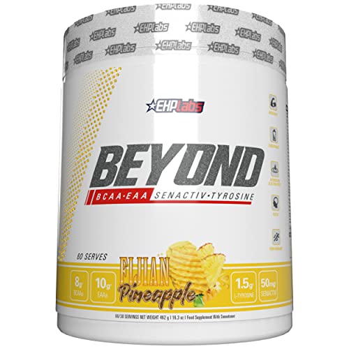 EHP Labs Beyond BCAA Powder Amino Acids Supplement for Muscle Recovery - 8g of Sugar Free BCAAs Post Workout Recovery & 10g of EAA Amino Acids Powder - 60 Serve (Fijian Pineapple)