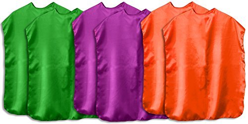 Super Hero Capes Children Set of 6 - Made in USA