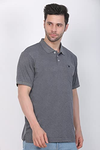 Image of INDIAN PRIDE Men's Trendy Half Sleeve Cotton Regular Fit Polo Neck Solid T-Shirt | Quick Dry | Casual T-Shirt | Polo T-Shirt for Men | Color - Multicolors | (Availabel Size: M - XXL)