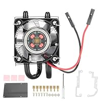 CHENQIAN Ice Tower Lüfter Wärmeableitungskühler 7-farbiges LED-Licht für Raspberry Pi 4BB+B
