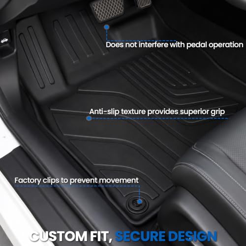 Image of Floor Mats for Honda Civic Sedan 2016-2021, with Cargo Mat | Full Protection Mat Set with Cargo Liner, All Weather TPE, Non Slip & Odorless & Scratch Proof, 10th Gen Civic Accessories