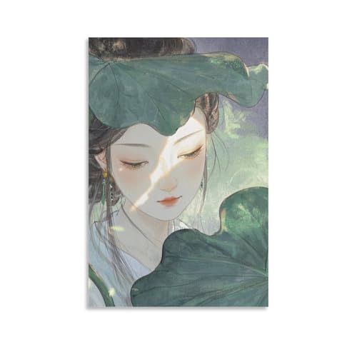 Œuvres d'art 16x24inch lotus vintage de WIASVZMCI pour décoration haut de gamme