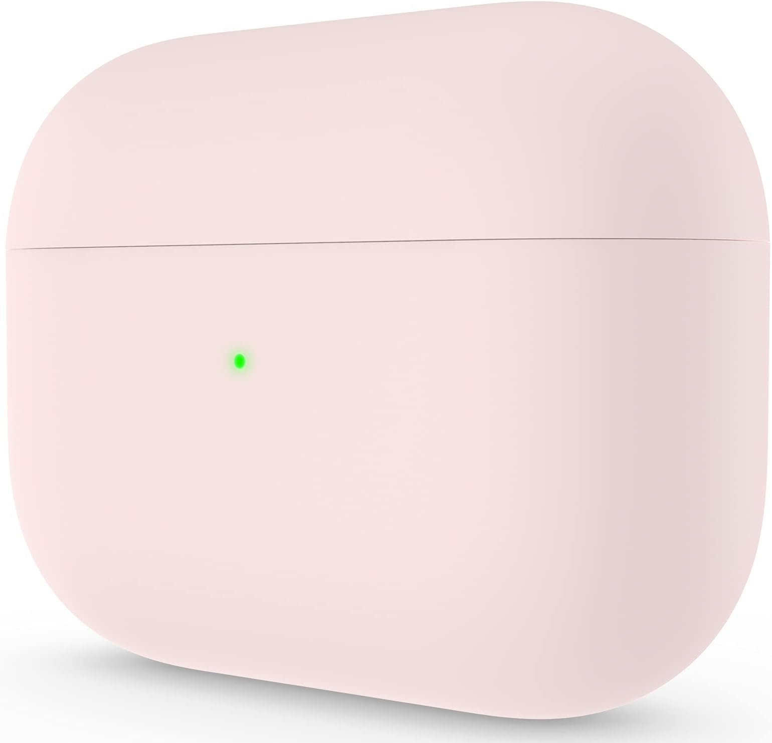 ORNARTO Compatible with AirPods Pro Case, Protective Liquid Silicone Case for AirPods Pro 2019 Soft Skin Front LED Visible Silicone Case, Chalk Pink