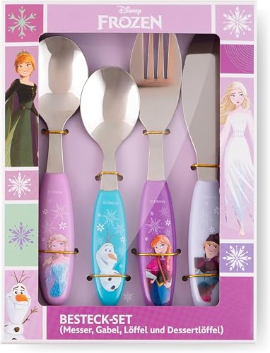 Frozen 4tlg ABS Besteckset: EDS, ABS, im GK, Rosa