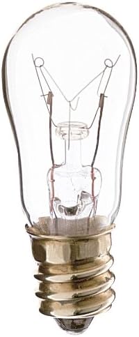 Front view of Satco S3900 6-Watt Candelabra Base Incandescent Light Bulb