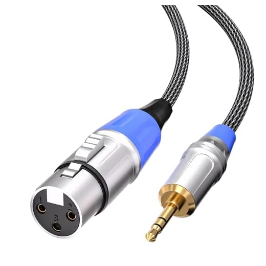 TISINO XLR to 3.5mm Microphone Cable, Nylon Braid Unbalanced XLR Female to 1/8 inch Mic Cord for Camcorders, DSLR Cameras, Computer Recording Device and More - 3.3 feet