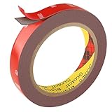 Admygo Doppelseitiges Montageband, 18 mm x 4,7 m, Schwarz, doppelseitiges Klebeband, dick und strapazierfähig, extra stark und wasserdicht, ideal für Auto-LED-Streifen, Innen- und Außenanwendungen