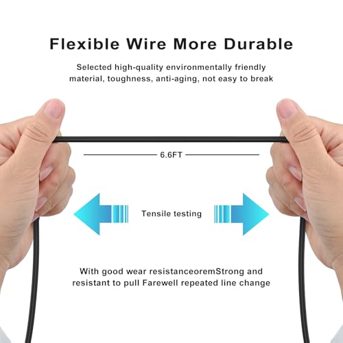 Image of Tobfit Optical Audio Cable, Digital Audio Fiber Optic Cable, Flexible Jacket, Compatible with Home Theater, Sound Bar, PS4, Xbox, TV and More-1M
