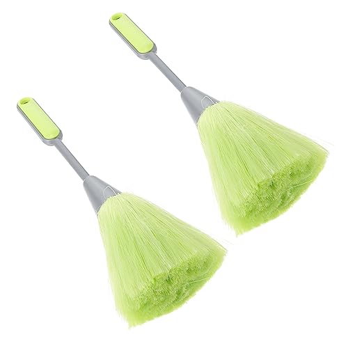 BEBEMOKO 2pcs Keyboard Brush for Cleaning Air Duster for Desktop Fiber Metal Material Easy to Use for Home Office