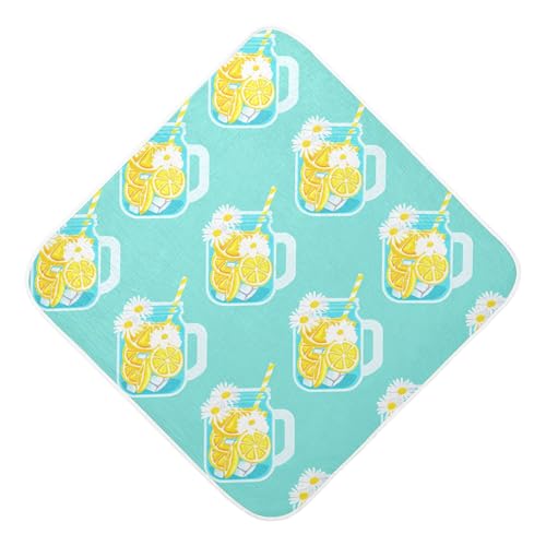 Kigai Baby Hooded Towel Absorbent Baby Bath Shower Towel with Hood for Newborn Boys Girls Babies Infant Toddler (Refreshing Lemonade 30 x 30 in)