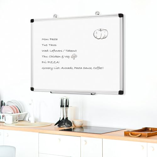 Tableau blanc magnétique effaçable à sec avec surface double face - 7