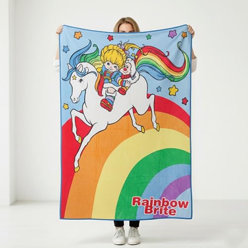 Image of Silver Buffalo Rainbow Brite, Starlite, Twink, Throw Blanket, 45x60in