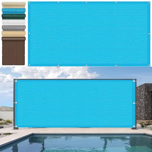 Brise Vue Jardin, Brise-Vue de Clôture 115 x 300 cm Protection Contre Soleil Habillage de Balcon avec Serre-Cables pour Patio Extérieur Clôtures, Bleu Ciel