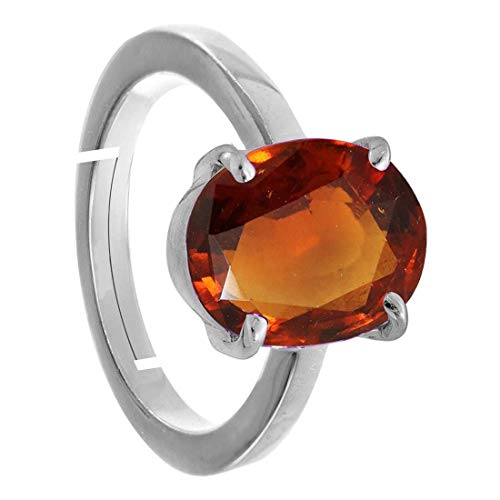 Bague en plaqué argent hessonite réglable : finis les problèmes de taille